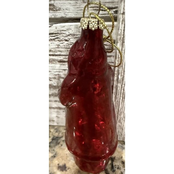 Vintage Ruby Red Mercury Glass Santa 5” Beautiful Santa Claus Figure - Picture 7 of 8